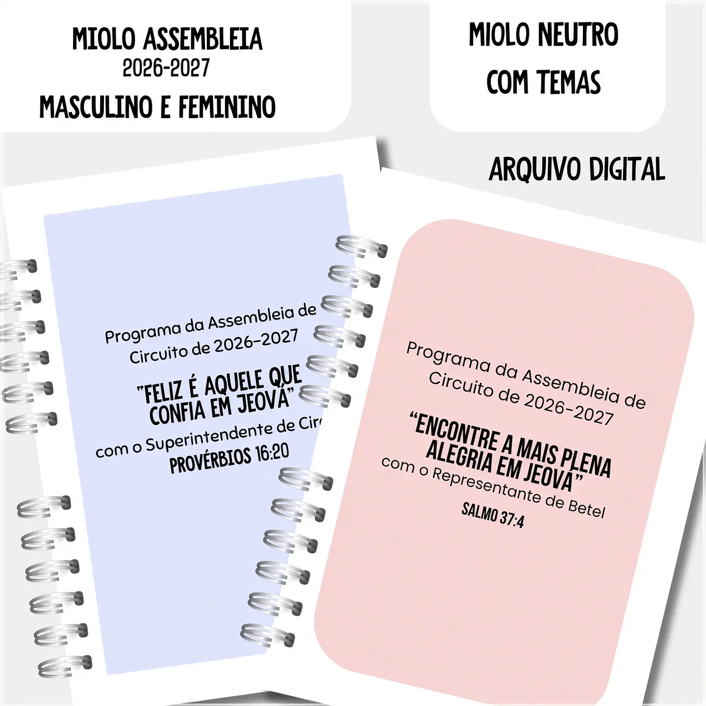 Encadernação - Miolo Neutro Assembleia de Circuito 26-27 Masc e Fem 1