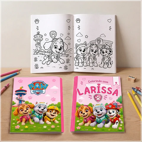 Arquivo de Corte - Revista de Colorir Patrulha Canina Rosa
