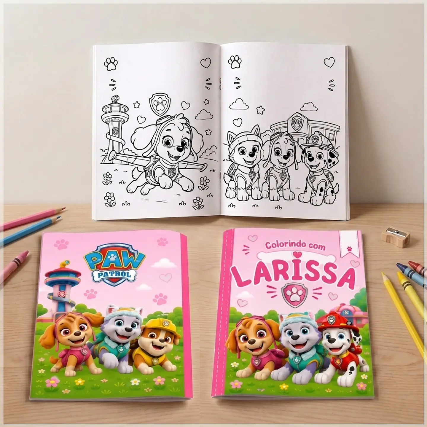 Arquivo de Corte - Revista de Colorir Patrulha Canina Rosa 1
