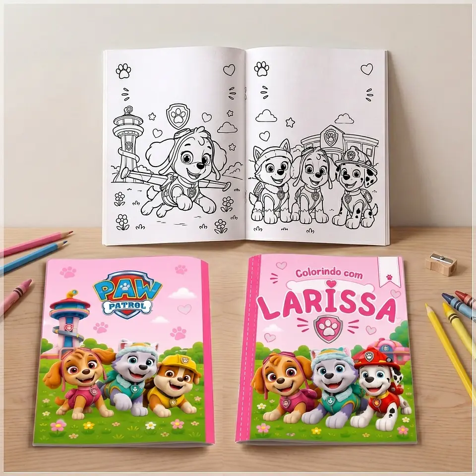Arquivo de Corte - Revista de Colorir Patrulha Canina Rosa 1