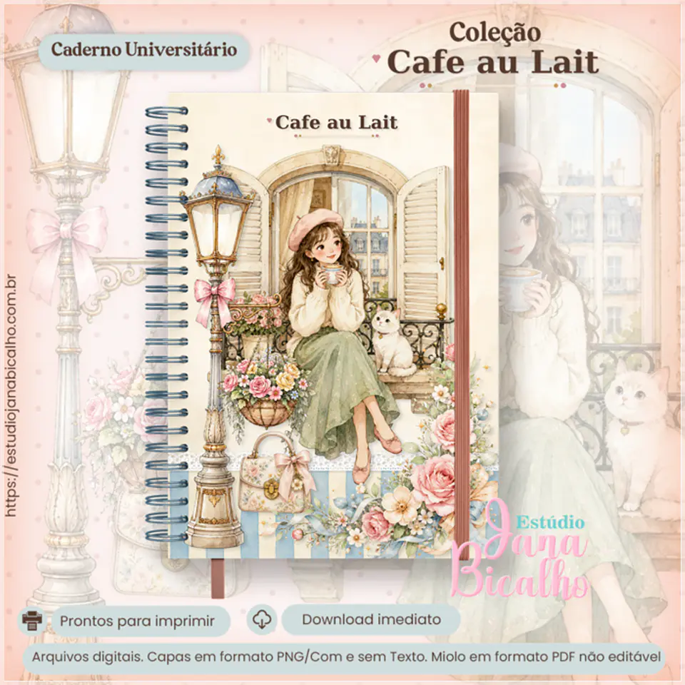 Caderno Universitario Colecão Café au Lait - - 1