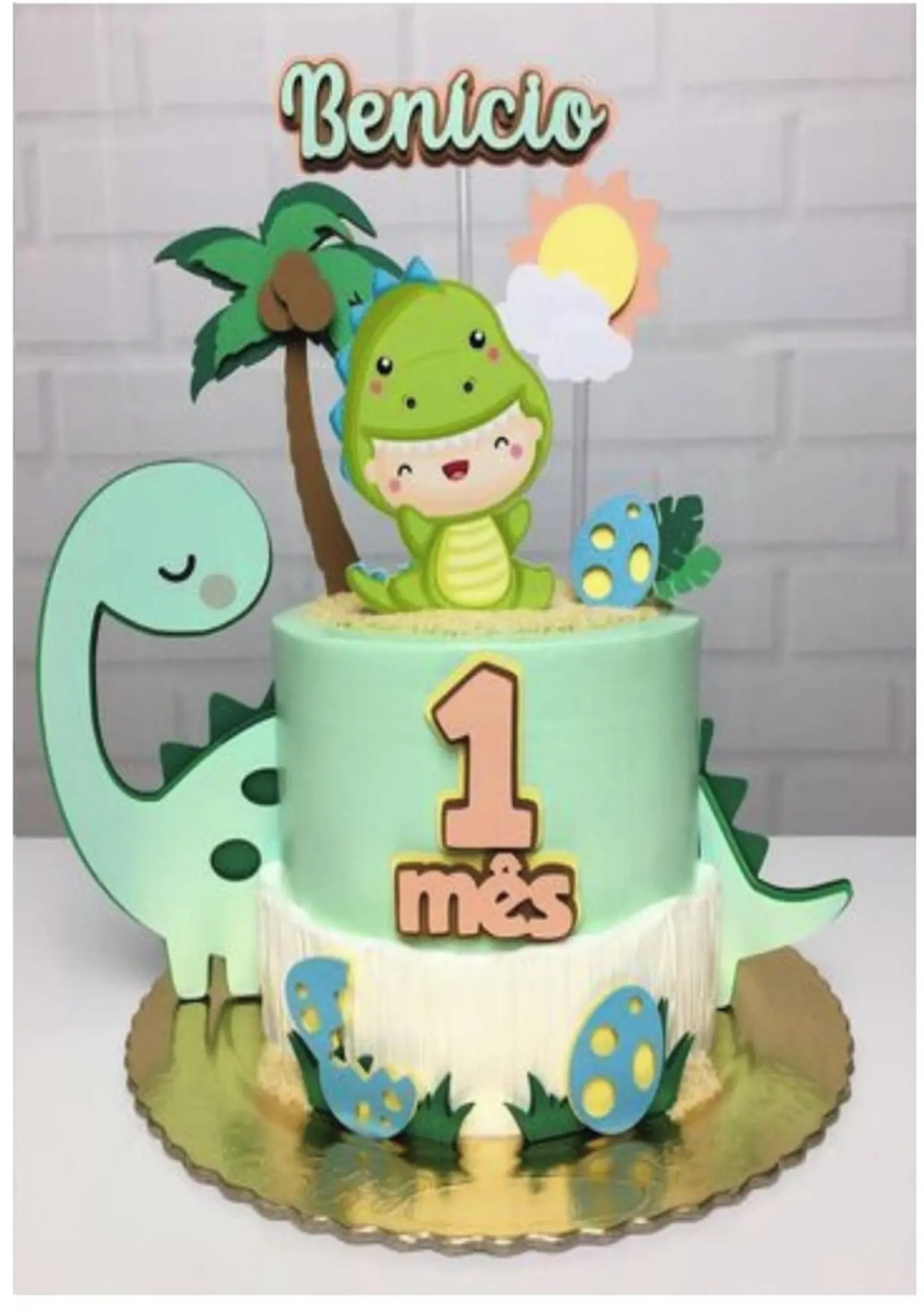 Arquivo de Corte Topo de Bolo Dino Dinossauro 9 1