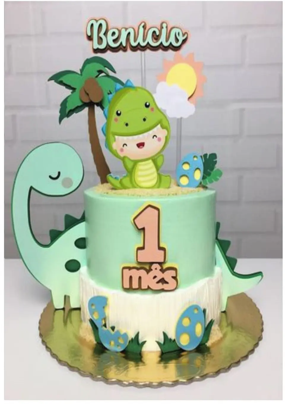 Arquivo de Corte Topo de Bolo Dino Dinossauro 9 1