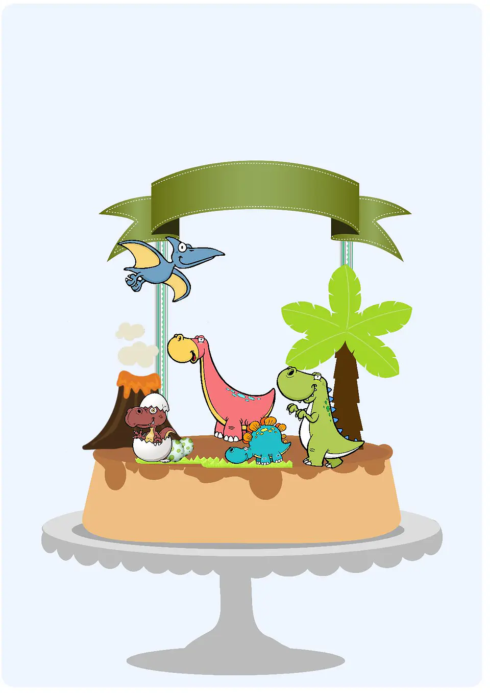 Arquivo de Corte Topo de Bolo Dino Dinossauro 8 1