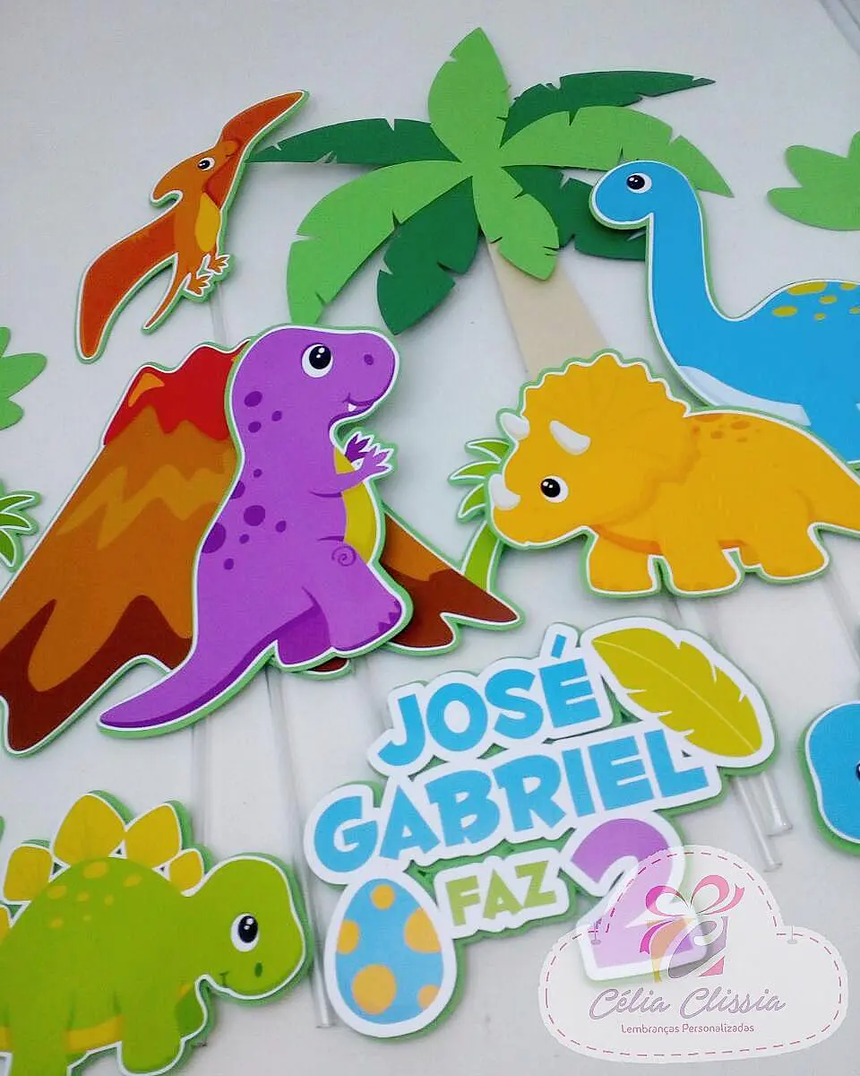 Arquivo de Corte Topo de Bolo Dino Dinossauro 7 1