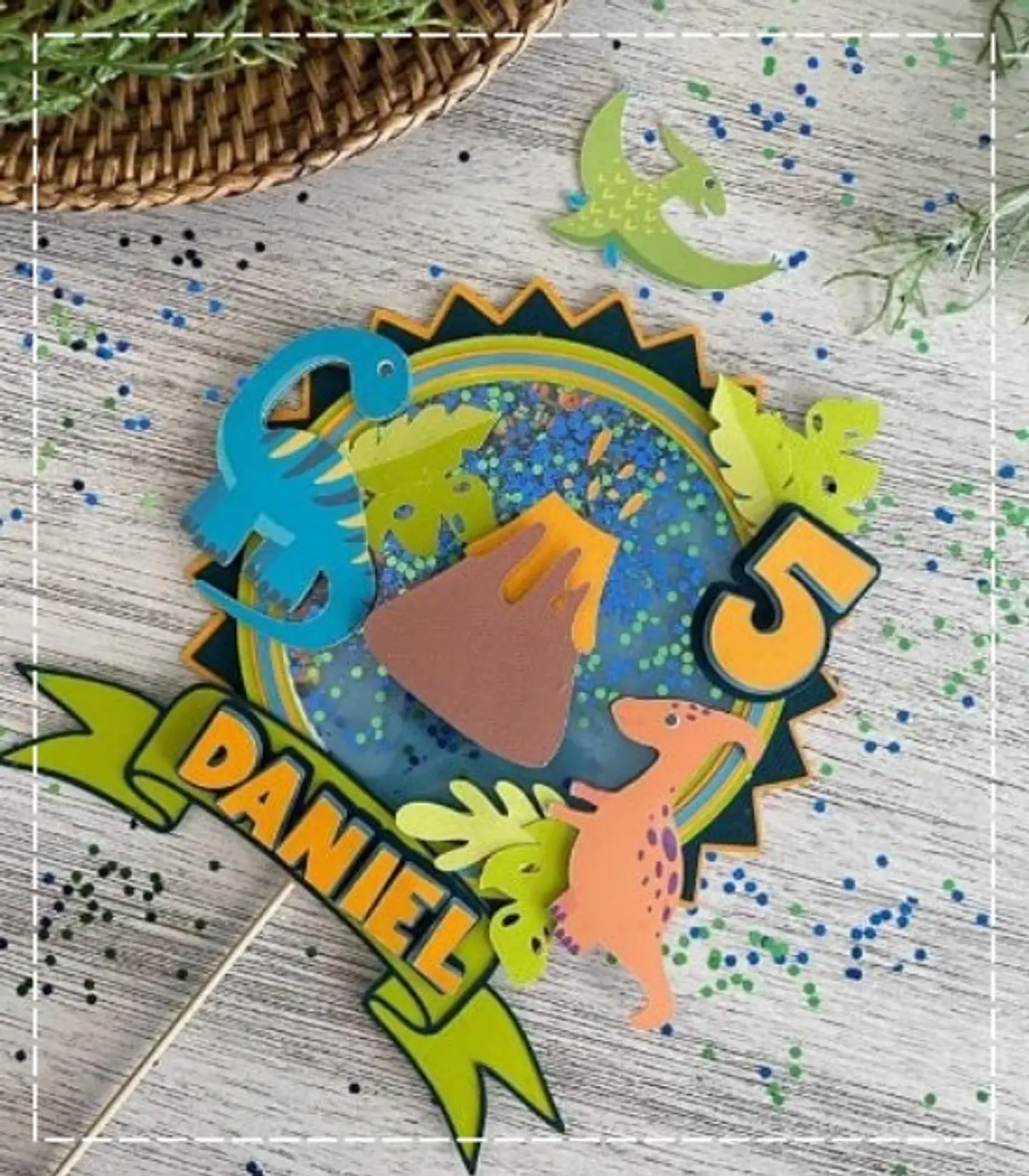 Arquivo de Corte Topo de Bolo Dino Dinossauro 3 1