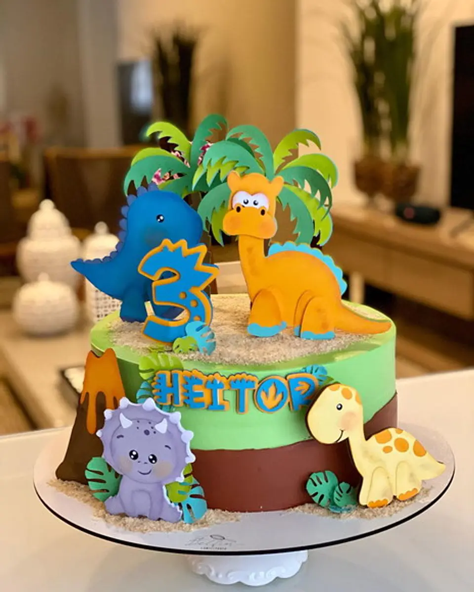 Arquivo de Corte Topo de Bolo Dino Dinossauro 37 1