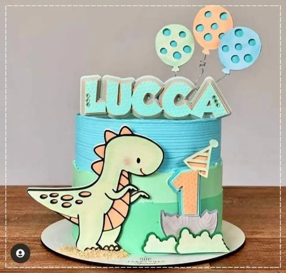 Arquivo de Corte Topo de Bolo Dino Dinossauro 17 1