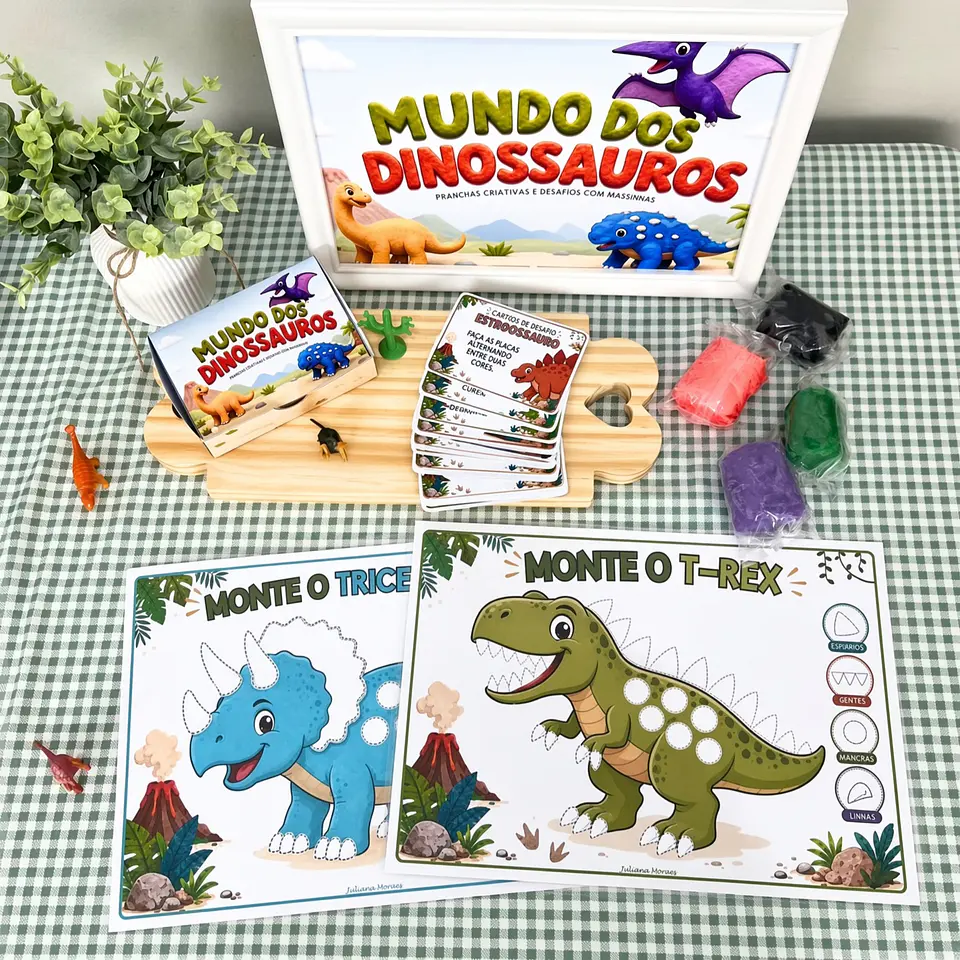 Arquivo de Corte - Mundo dos Dinossauros Brincadeira Criativa com Massinha 1