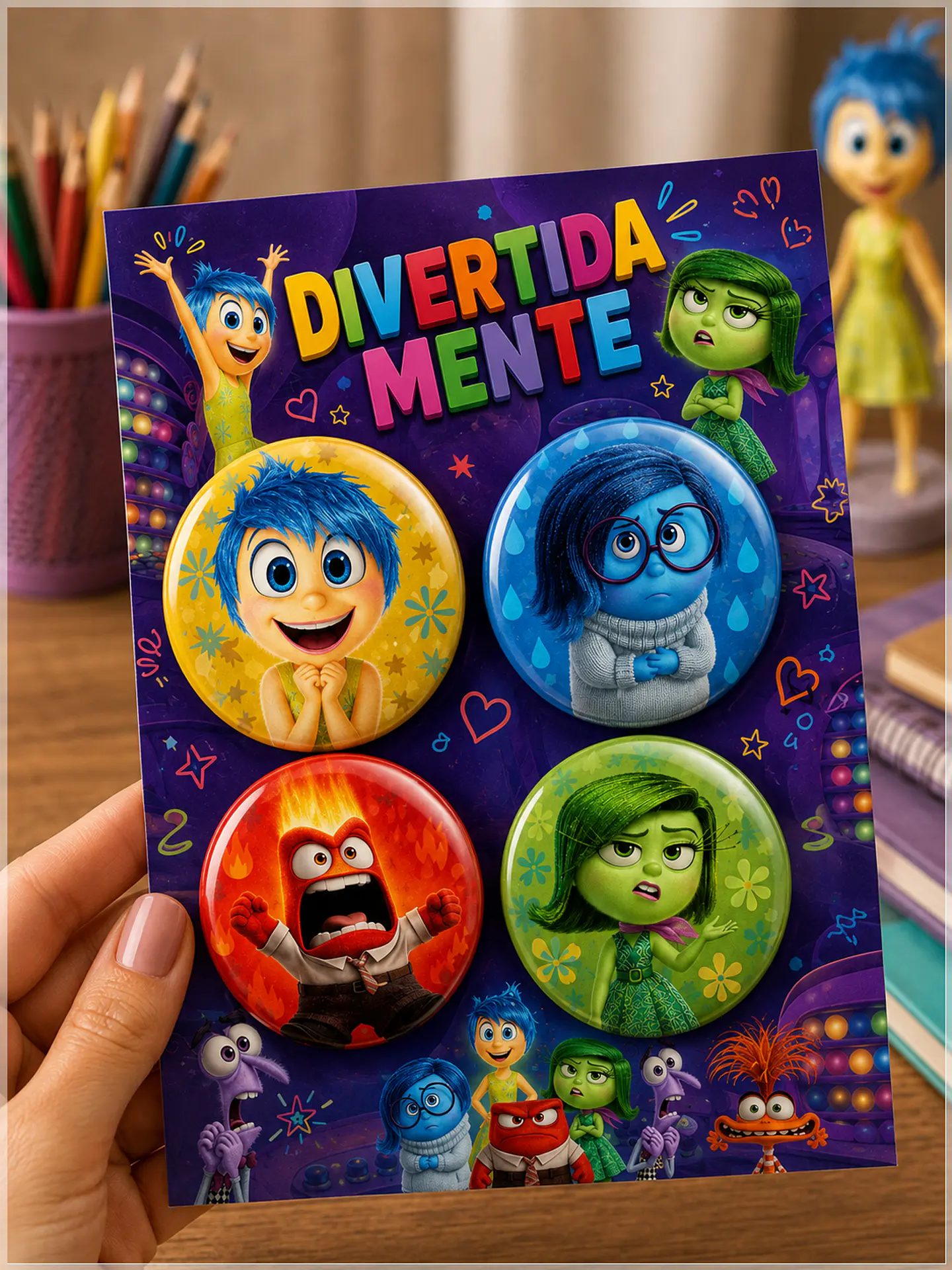 Arquivo de Corte Bottons Divertidamente 1