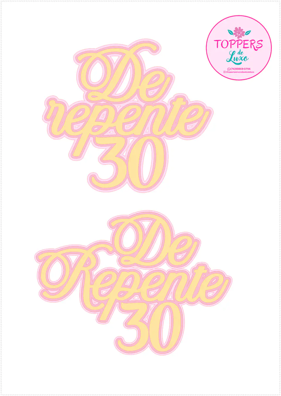 Arquivo de Corte Topo de Bolo De Repente 9 1