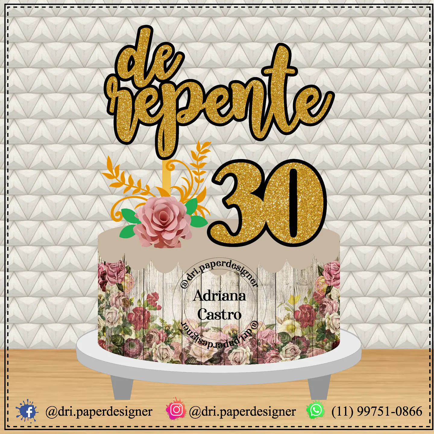 Arquivo de Corte Topo de Bolo De Repente 6 1