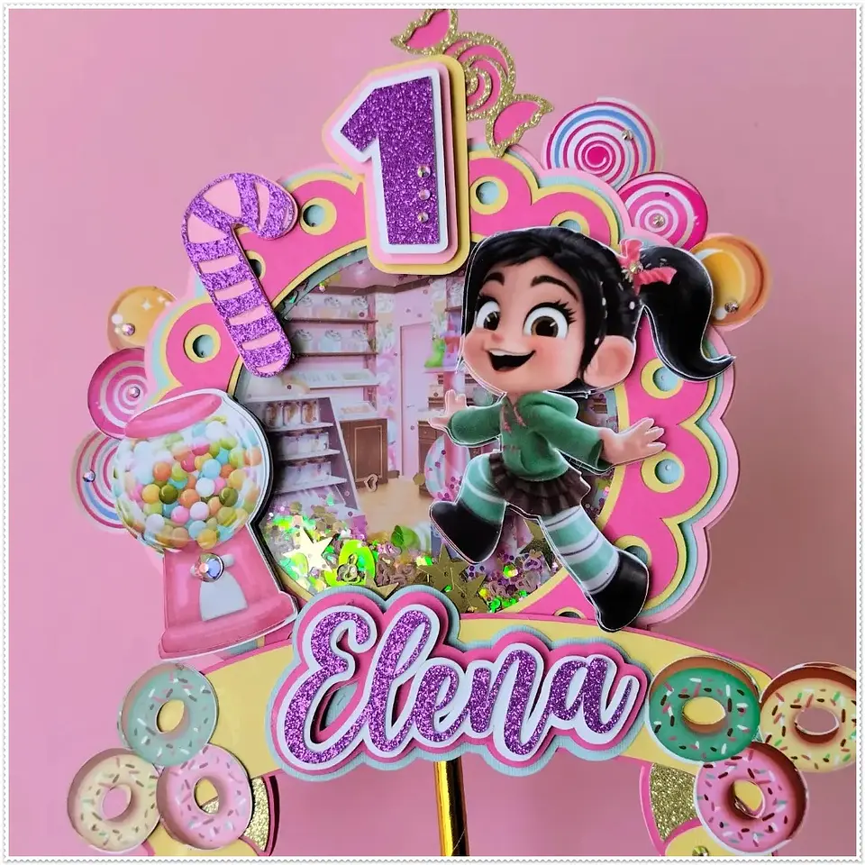 Arquivo de Corte Topo de Bolo Venellope Detona Ralph 2 1