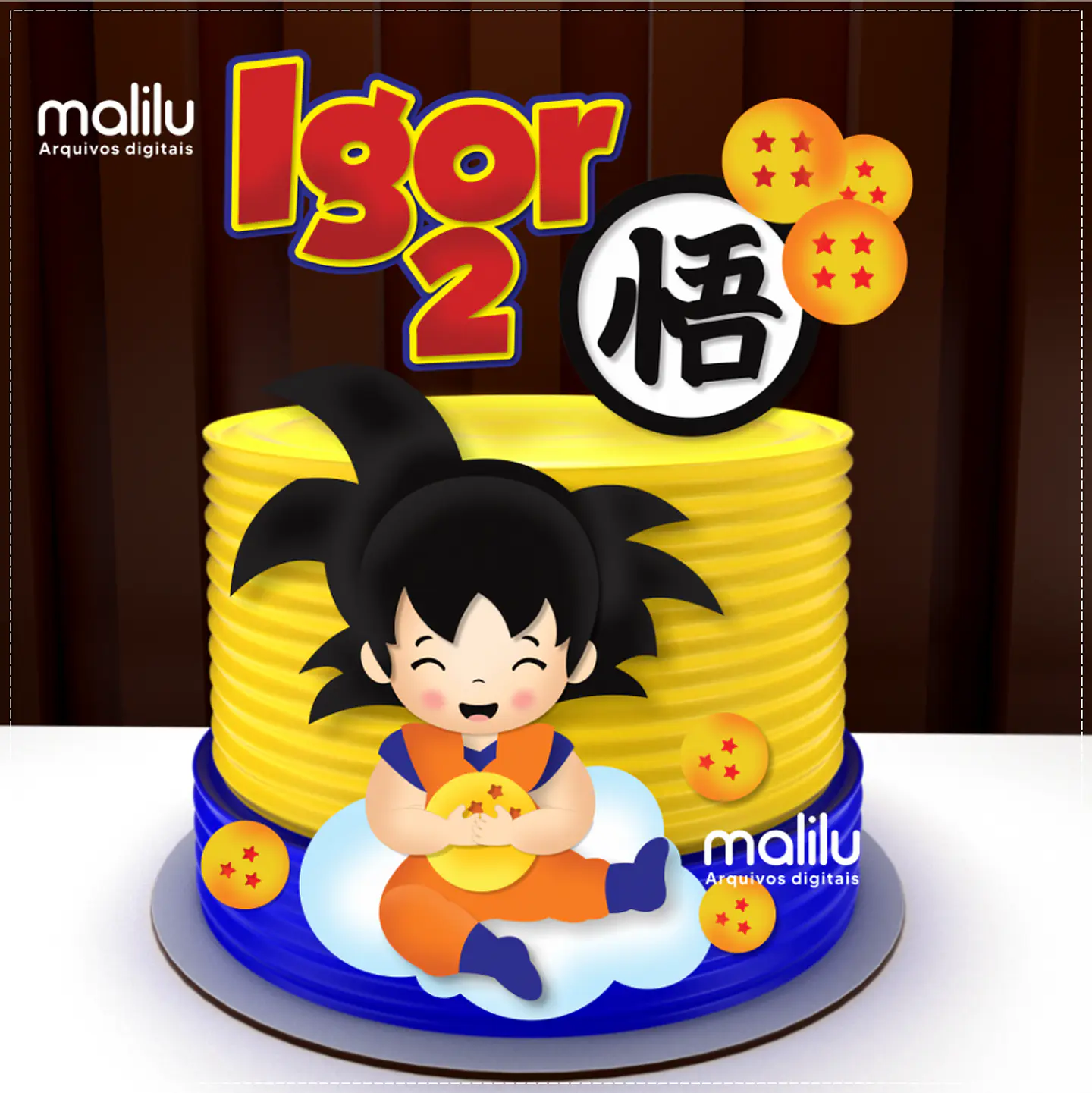 Arquivo de Corte Topo de Bolo Dragon Ball 1 1