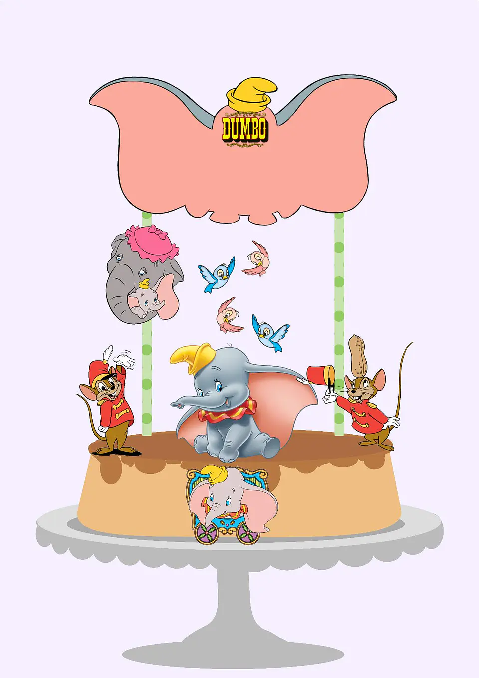 Arquivo de Corte Topo de Bolo Dumbo 2 1