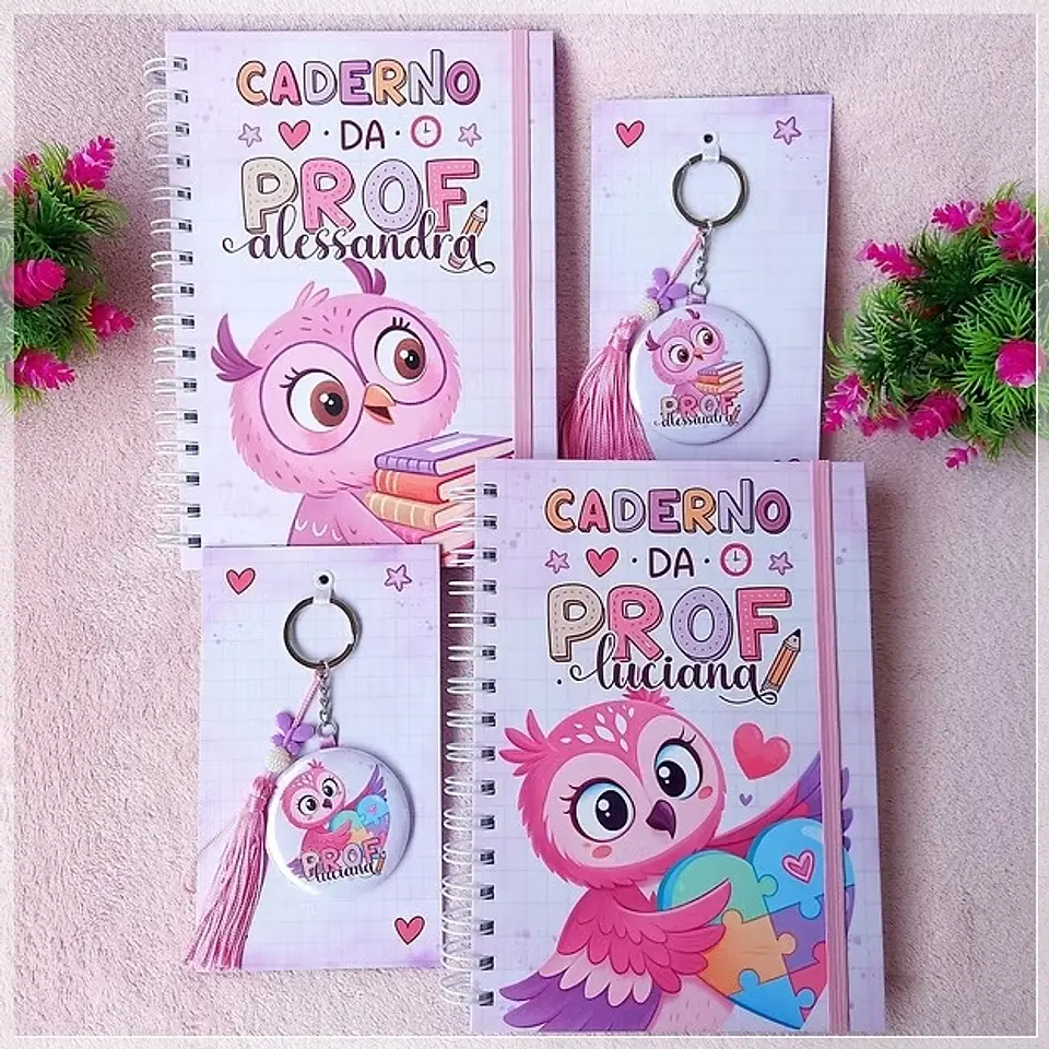 Encadernação - Caderno Da Professora Corujas 1