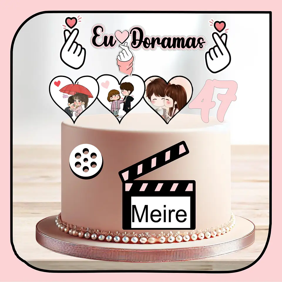 Arquivo de Corte Topo de Bolo Dorama 20 1