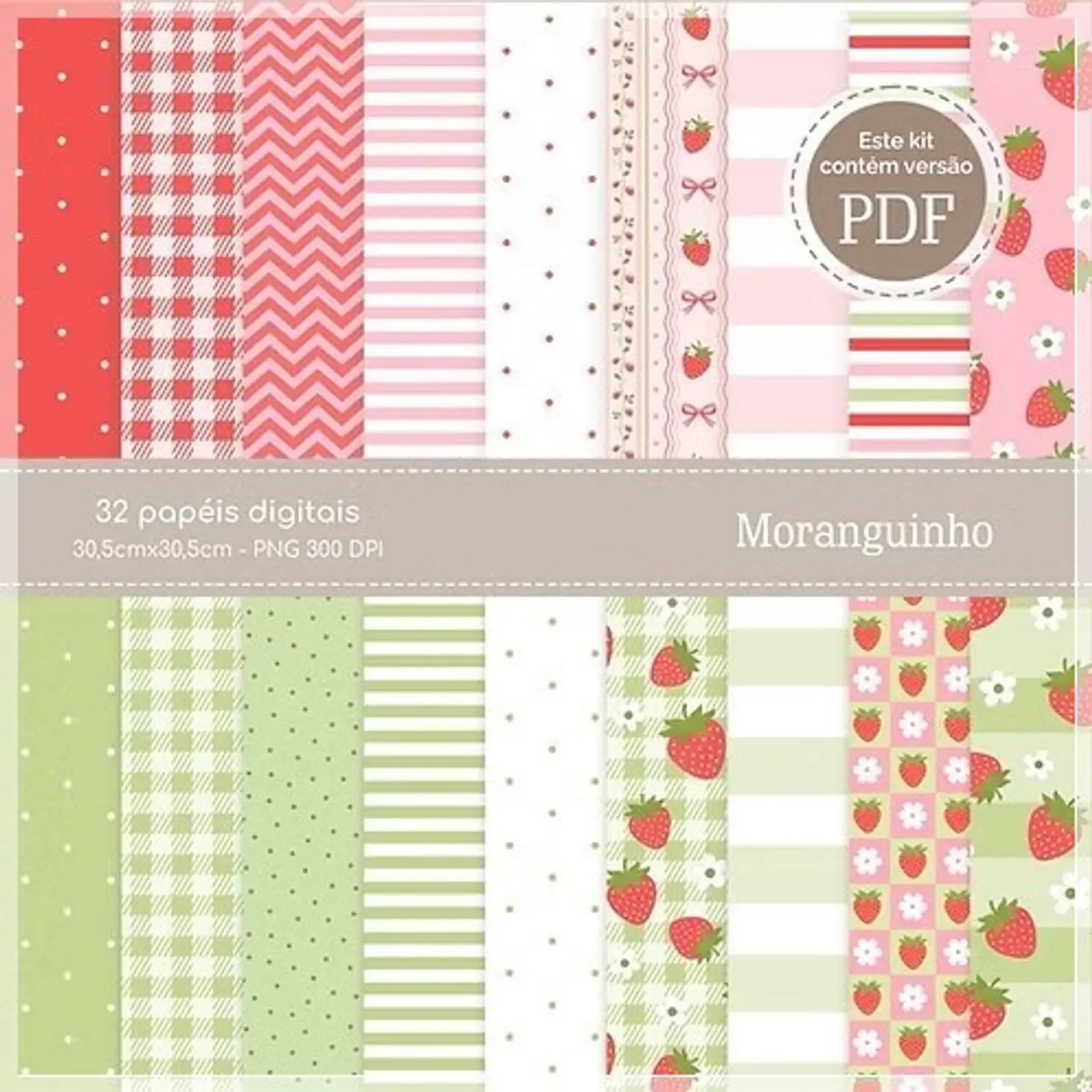Kit Digital Moranguinho Papéis 42 1