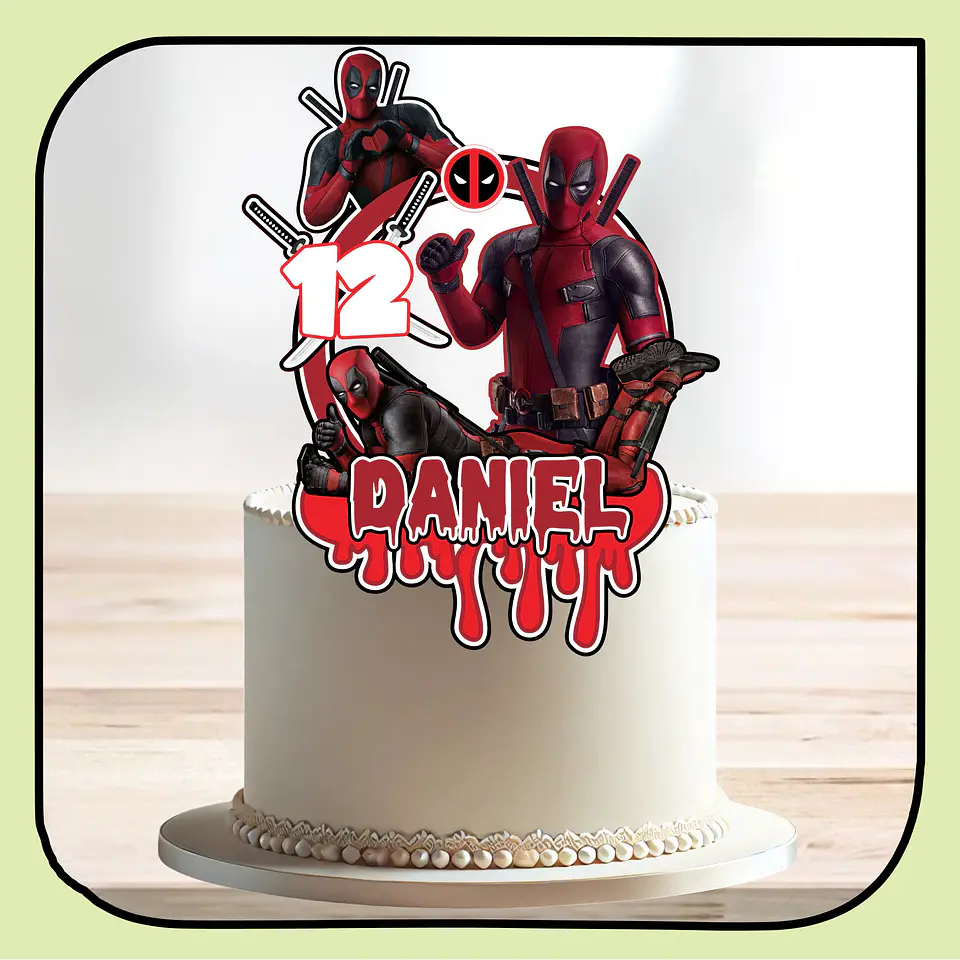 Arquivo de Corte Topo de Bolo Deadpool 5 1