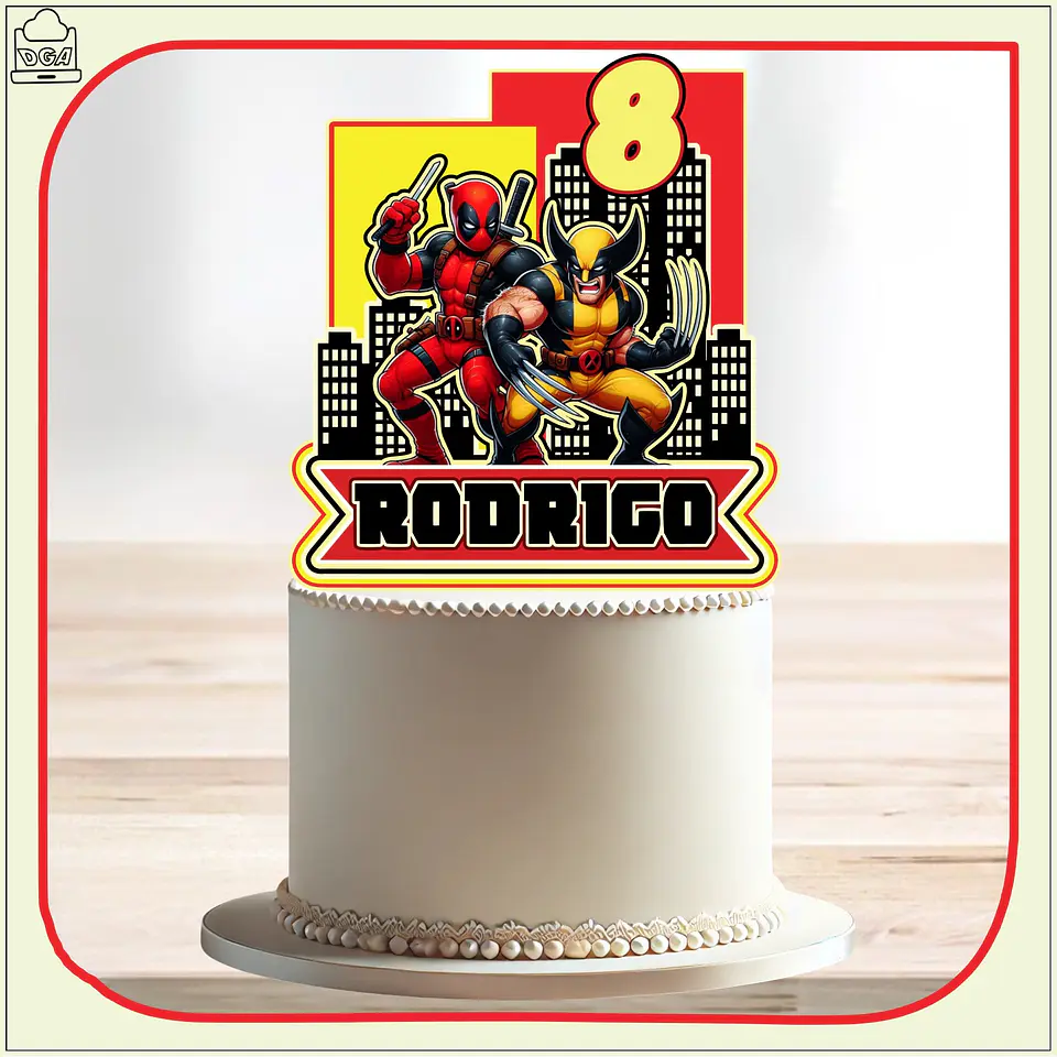 Arquivo de Corte Topo de Bolo Deadpool e Wolverine 6 1
