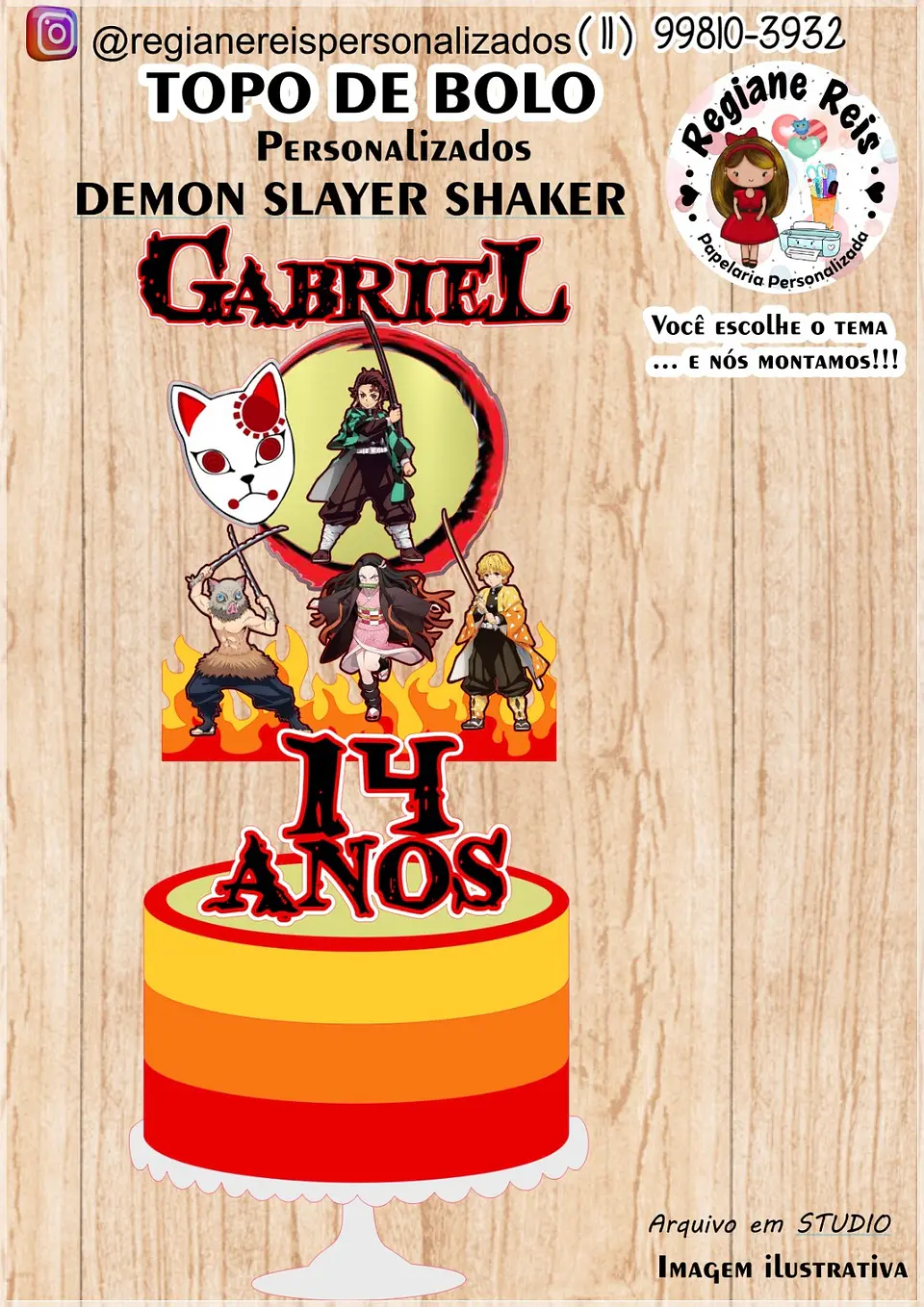 Arquivo de Corte Topo de Bolo Demon Slayer 2 1