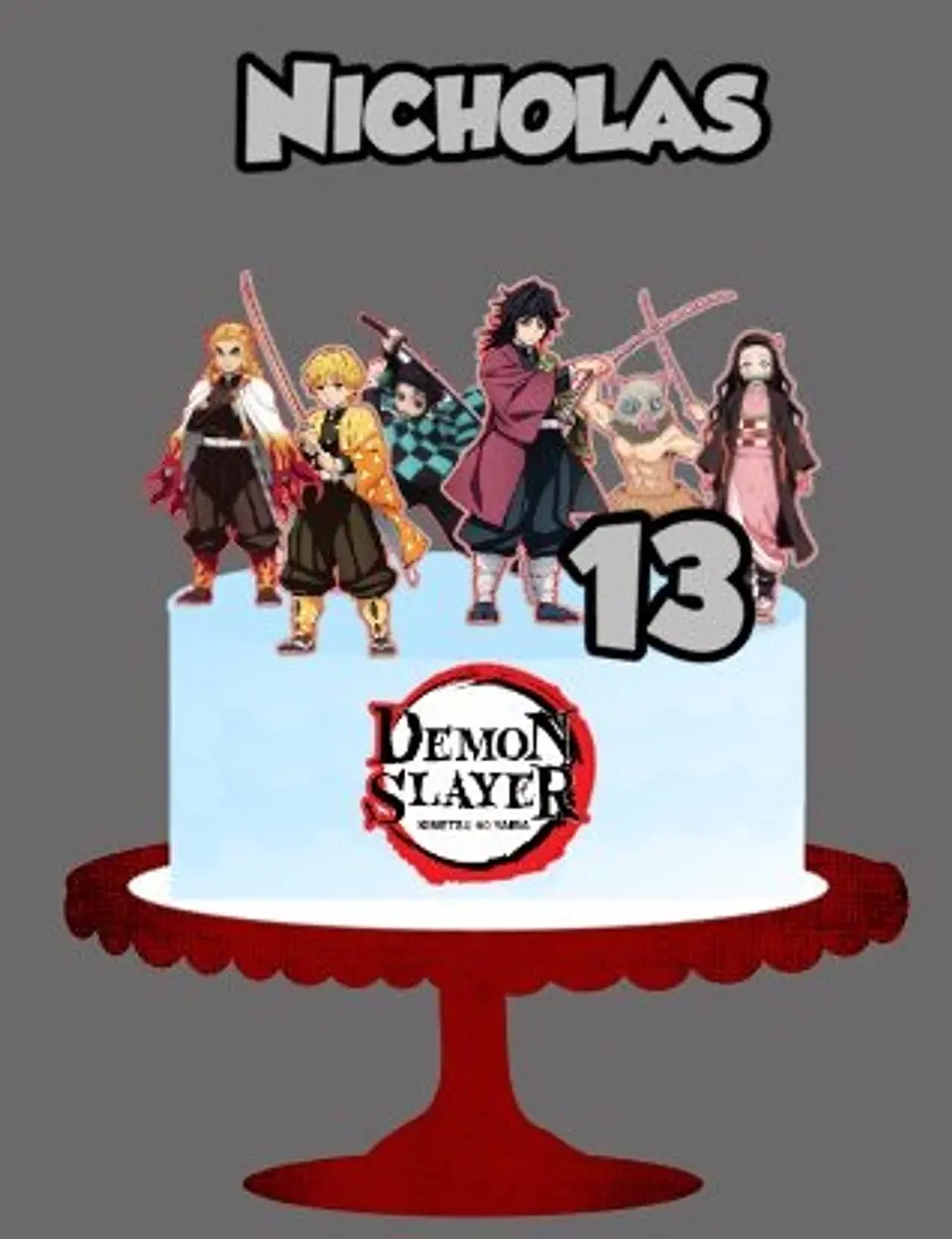 Arquivo de Corte Topo de Bolo Demon Slayer 10 1