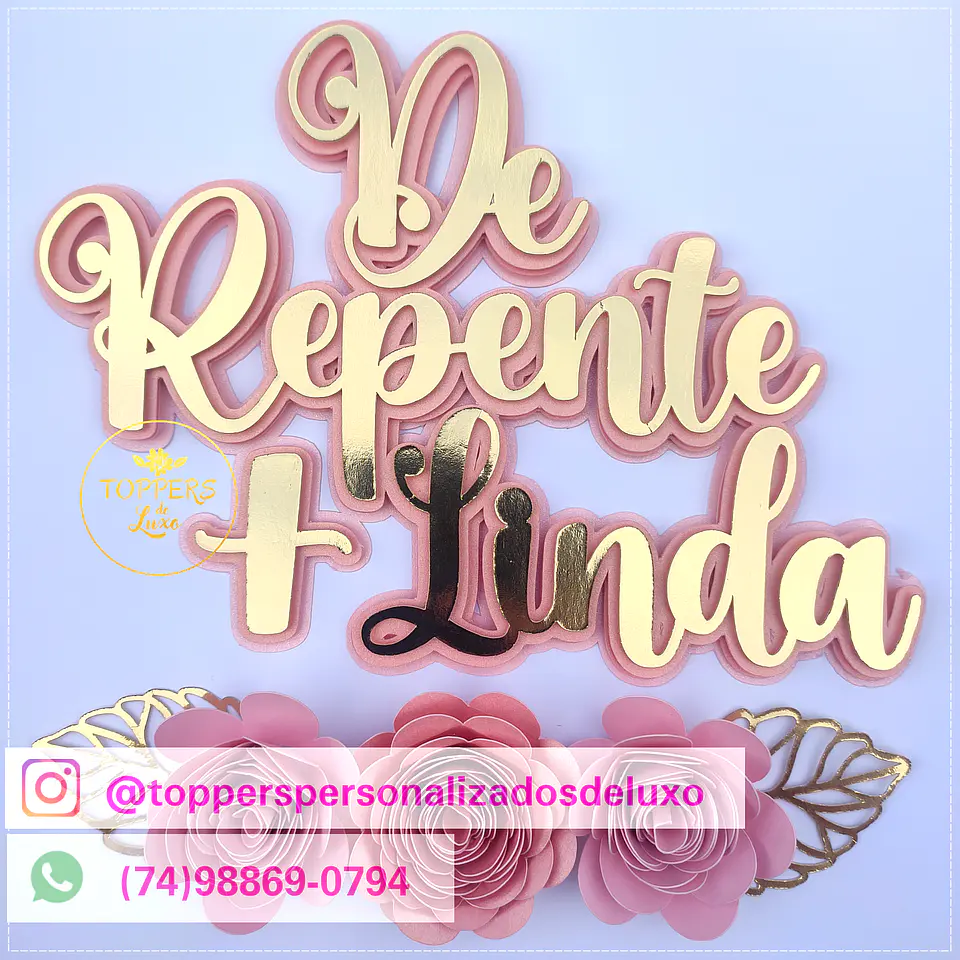 Arquivo de Corte Topo de Bolo De Repente + Linda 8 1