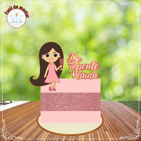 Arquivo de Corte Topo de Bolo De Repente + Linda 7