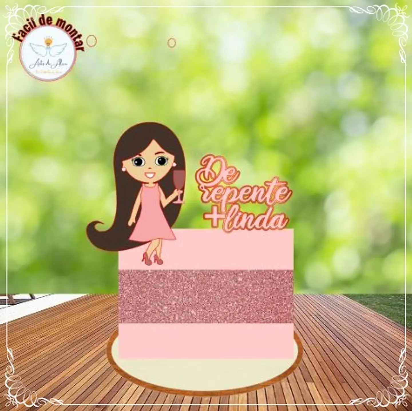 Arquivo de Corte Topo de Bolo De Repente + Linda 7 1