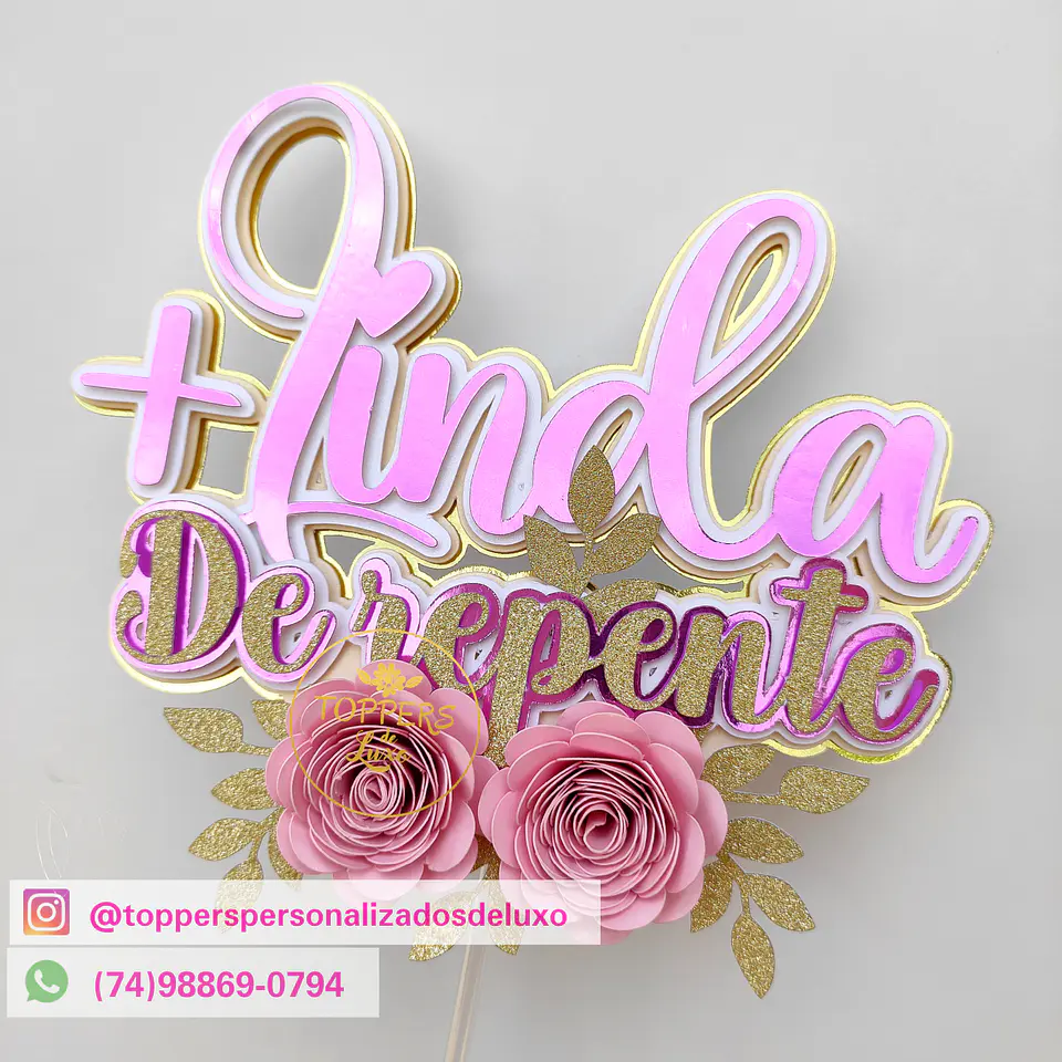 Arquivo de Corte Topo de Bolo De Repente + Linda 3 1