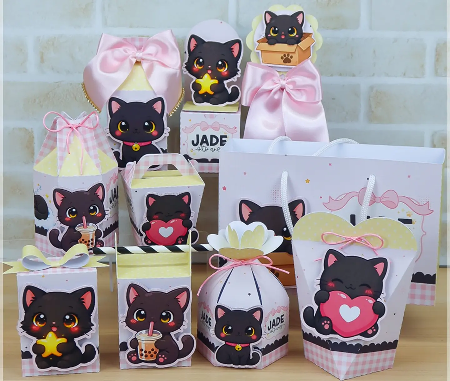 Arquivo de Corte Kit Festa Gatinha Gatinhos 1 1
