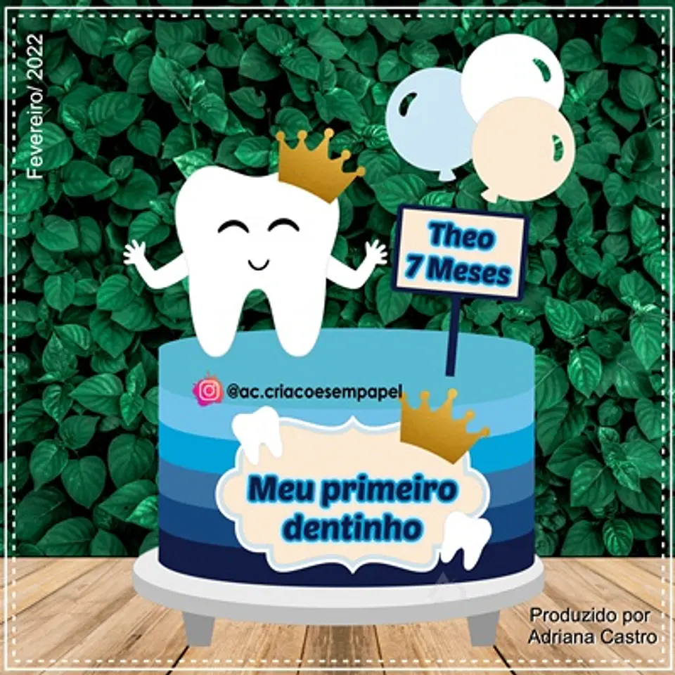 Arquivo de Corte Topo de Bolo Dentinho 3 1