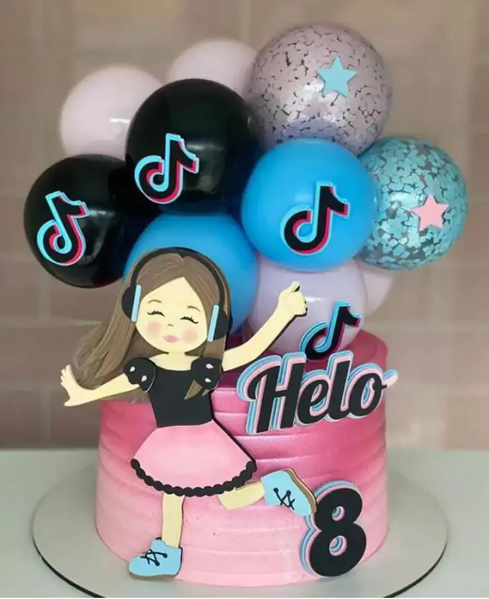 Arquivo de Corte Topo de Bolo TikTok Tik Tok 30 1