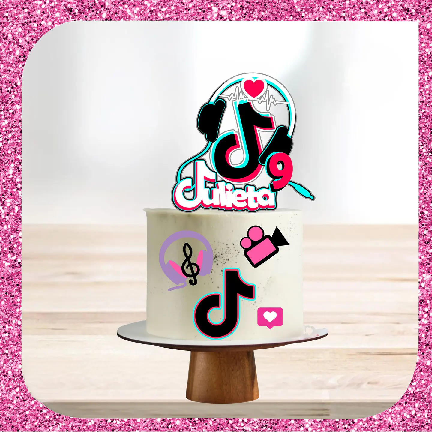Arquivo de Corte Topo de Bolo TikTok Tik Tok 28 1