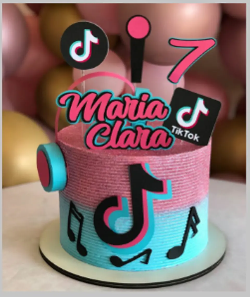 Arquivo de Corte Topo de Bolo TikTok Tik Tok 24 1