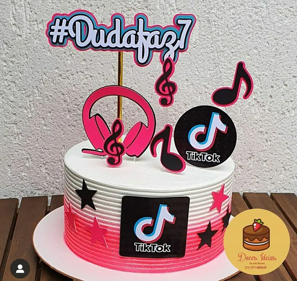 Arquivo de Corte Topo de Bolo TikTok Tik Tok 14 1