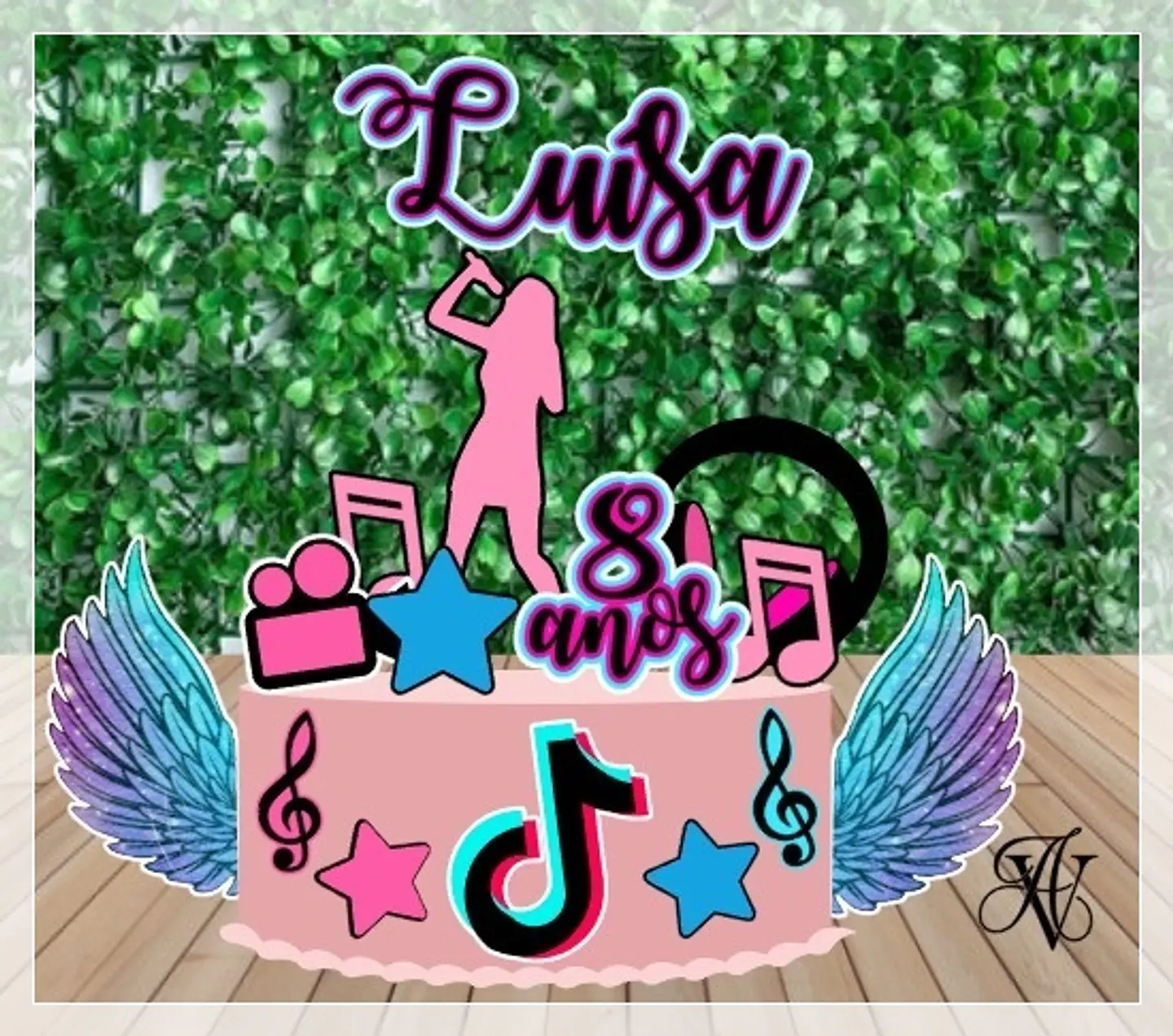 Arquivo de Corte Topo de Bolo TikTok Tik Tok 10 1