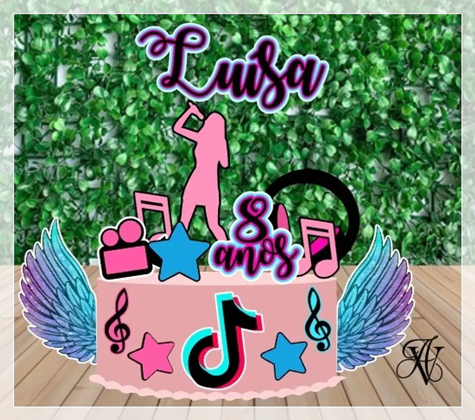 Arquivo de Corte Topo de Bolo TikTok Tik Tok 10 1