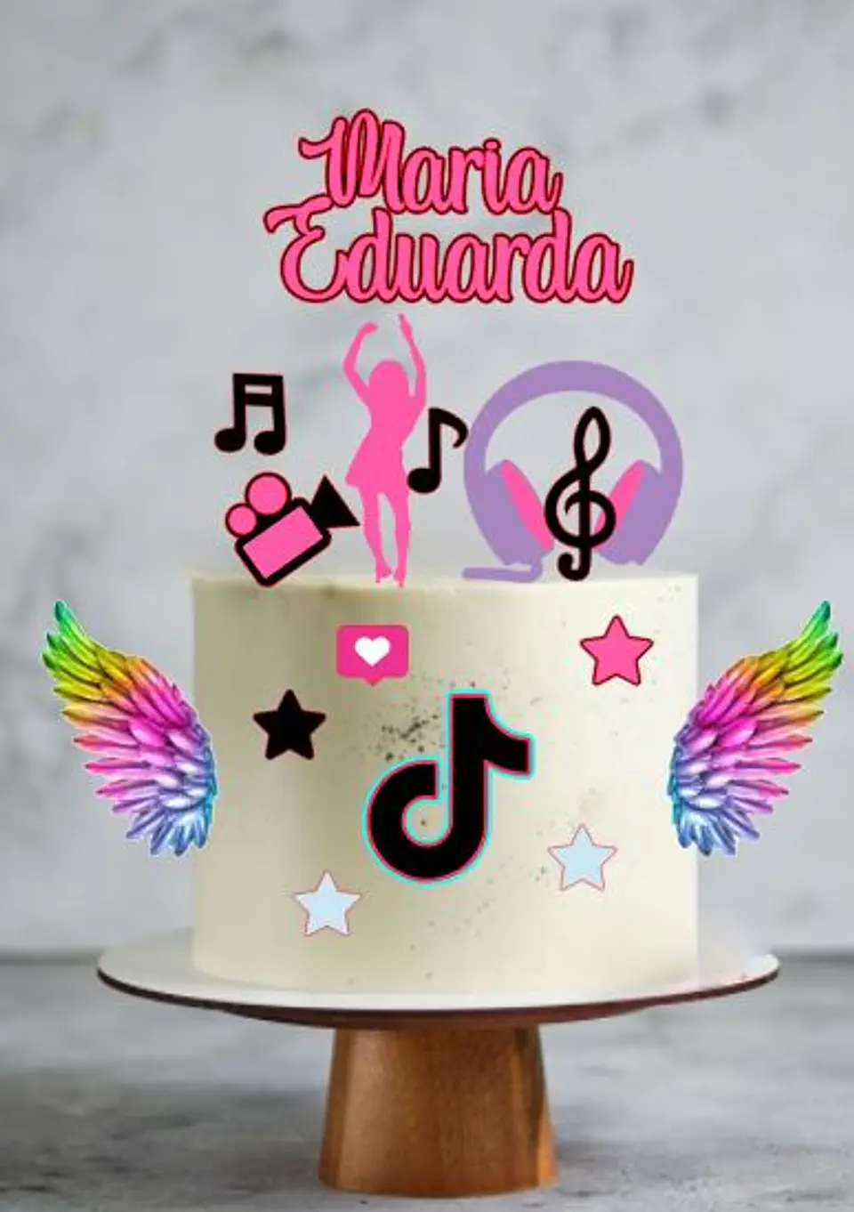 Arquivo de Corte Topo de Bolo TikTok Tik Tok 9 1