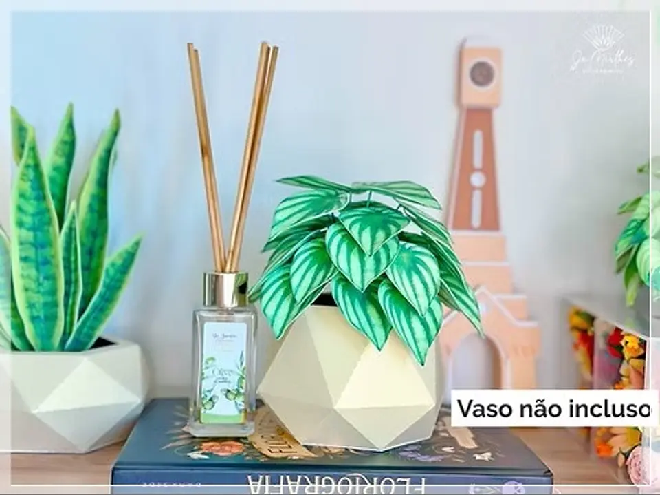 Arquivo de Corte Planta Folhas Peperômia Melancia AI 4 1