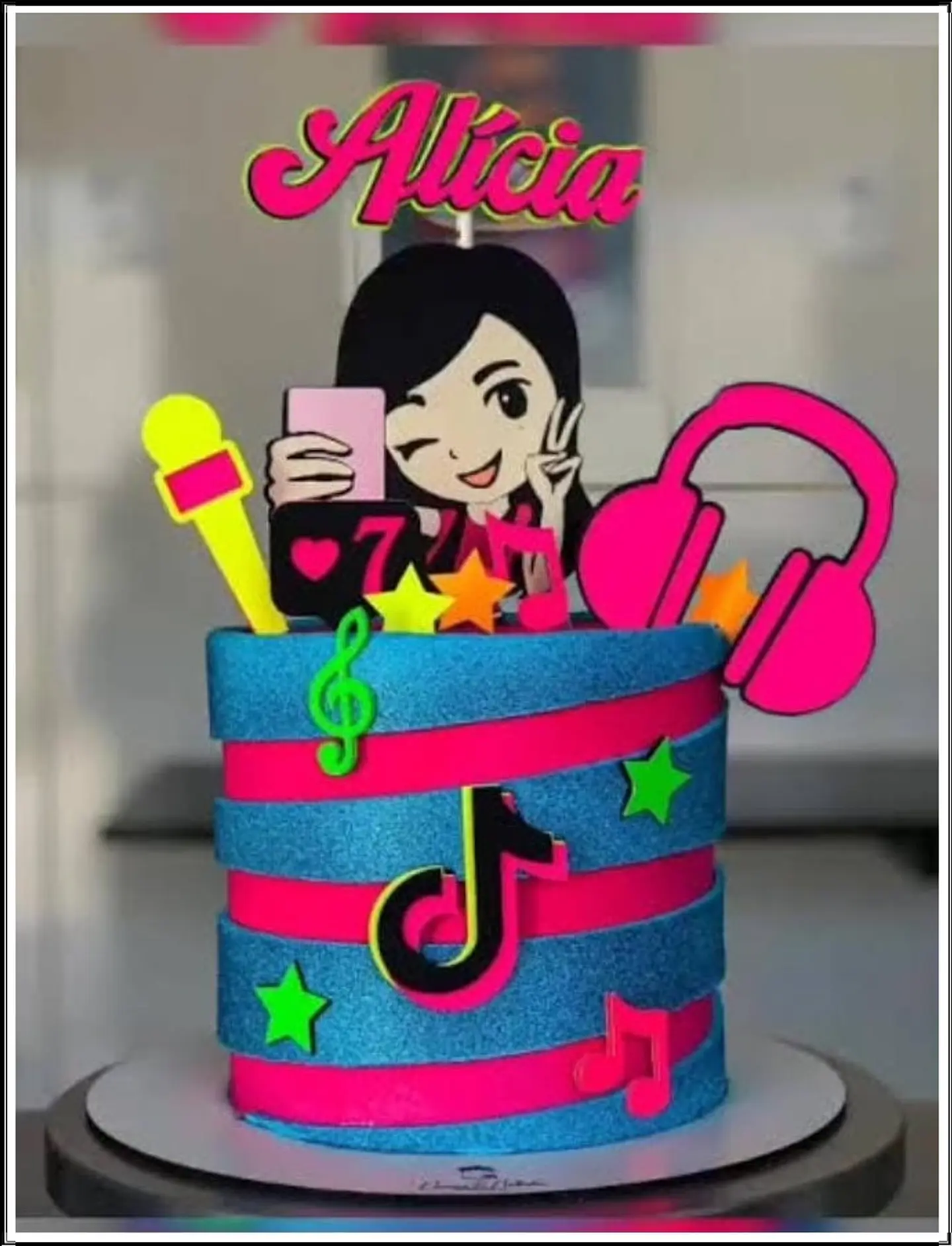 Arquivo de Corte Topo de Bolo TikTok Tik Tok 6 1