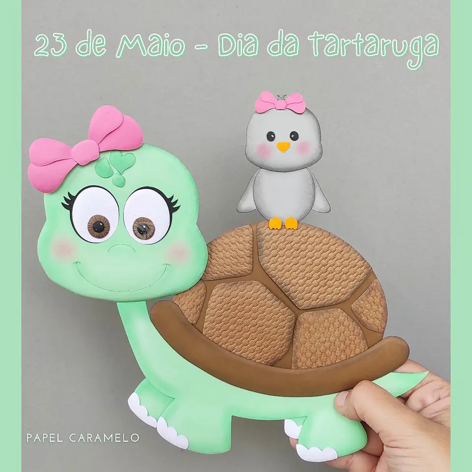 Arquivo de Corte Topo de Bolo Tartaruga Tartaruguinha 2 1