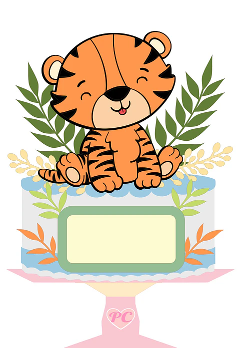 Arquivo de Corte Topo de Bolo Tigre 6