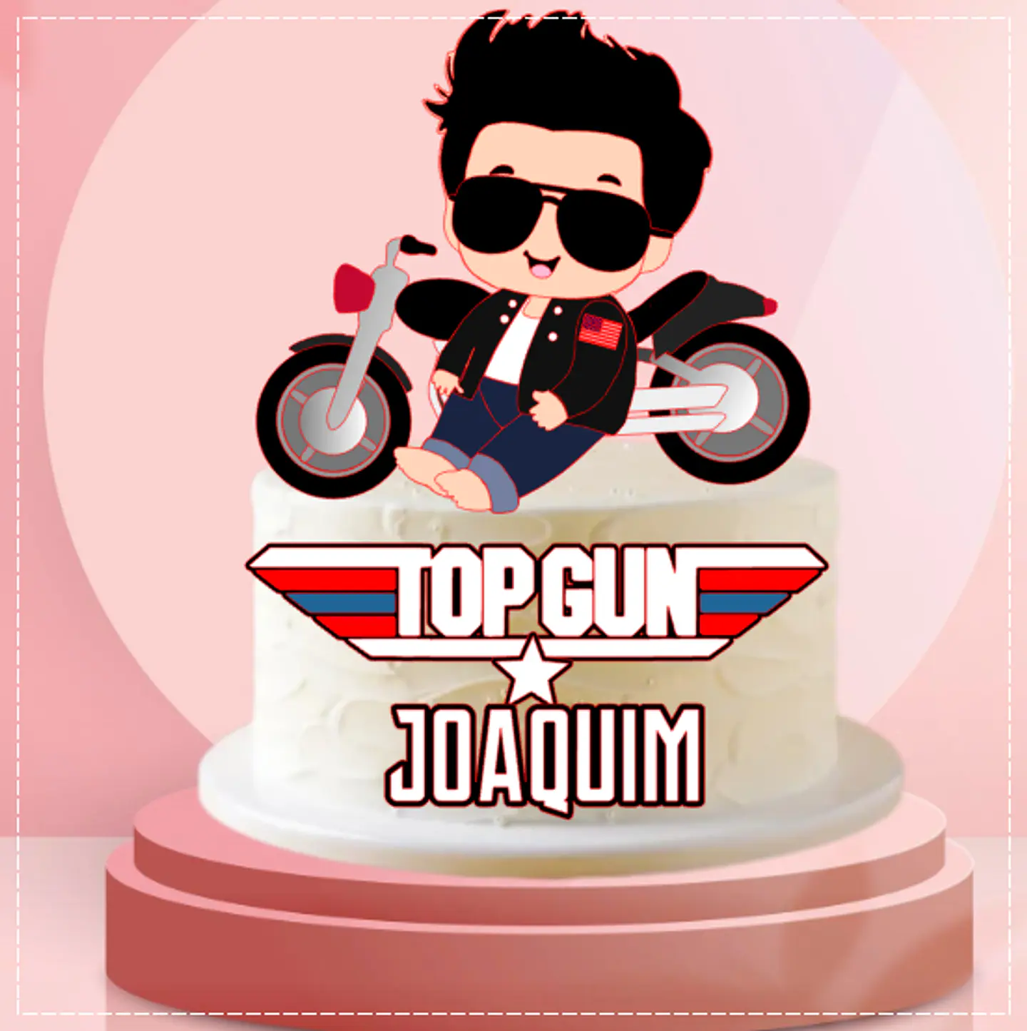 Arquivo de Corte Topo de Bolo Top Gun 2 1