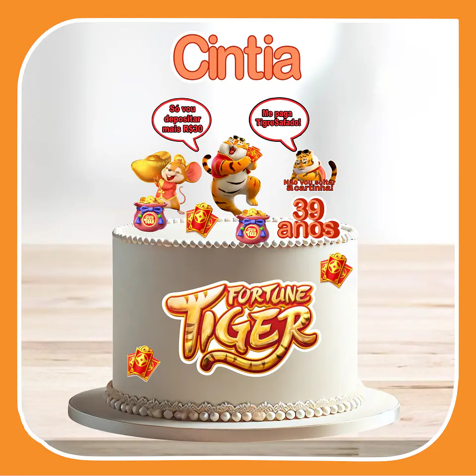 Arquivo de Corte Topo de Bolo Tigrinho 2 1