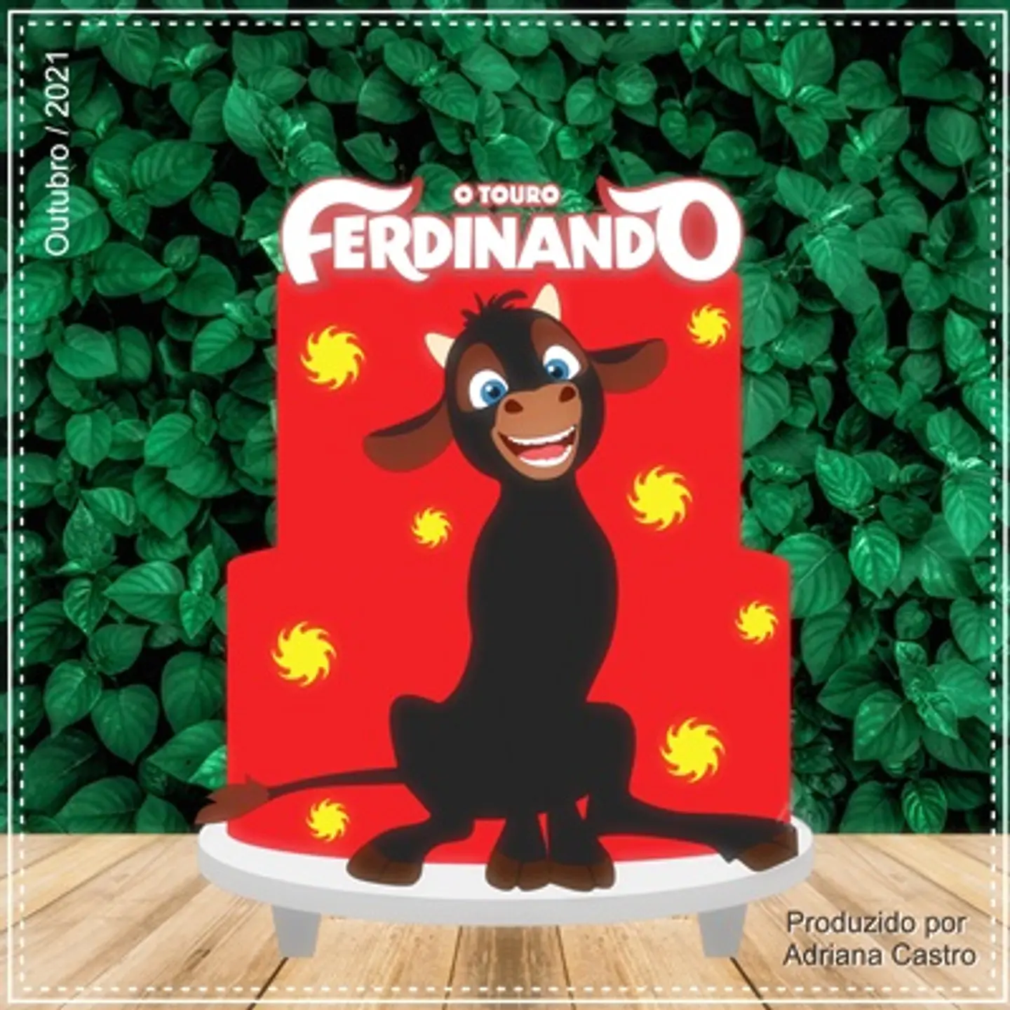 Arquivo de Corte Topo de Bolo Touro Ferdinando 1 1