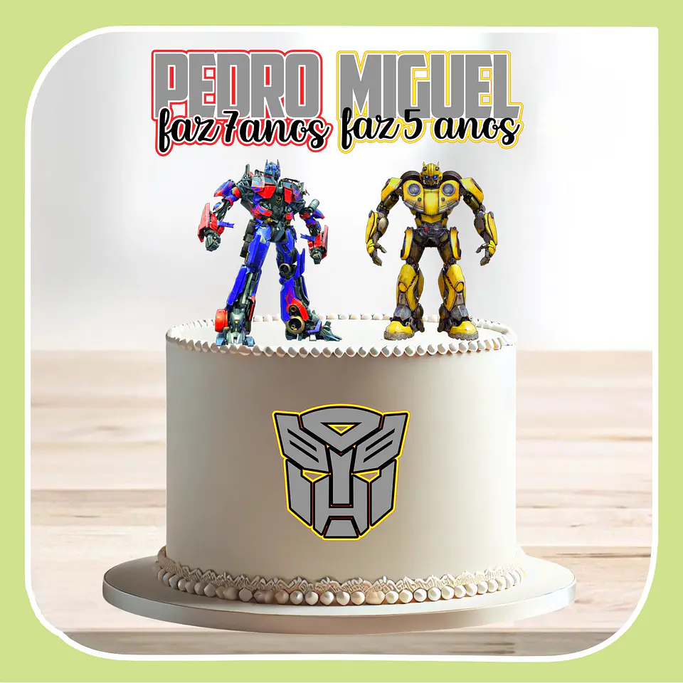 Arquivo de Corte Topo de Bolo Transformers 7 1