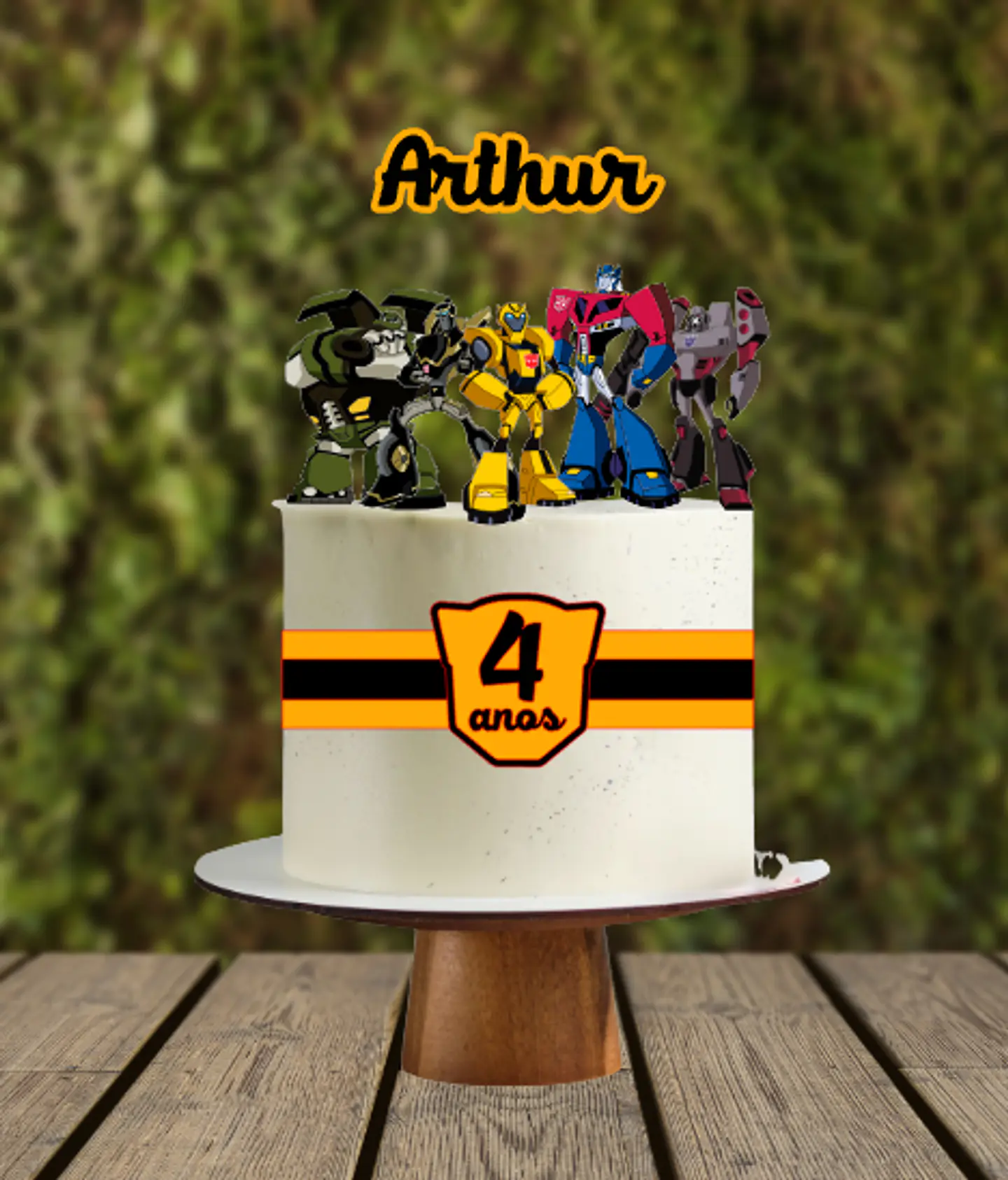 Arquivo de Corte Topo de Bolo Transformers 5 1