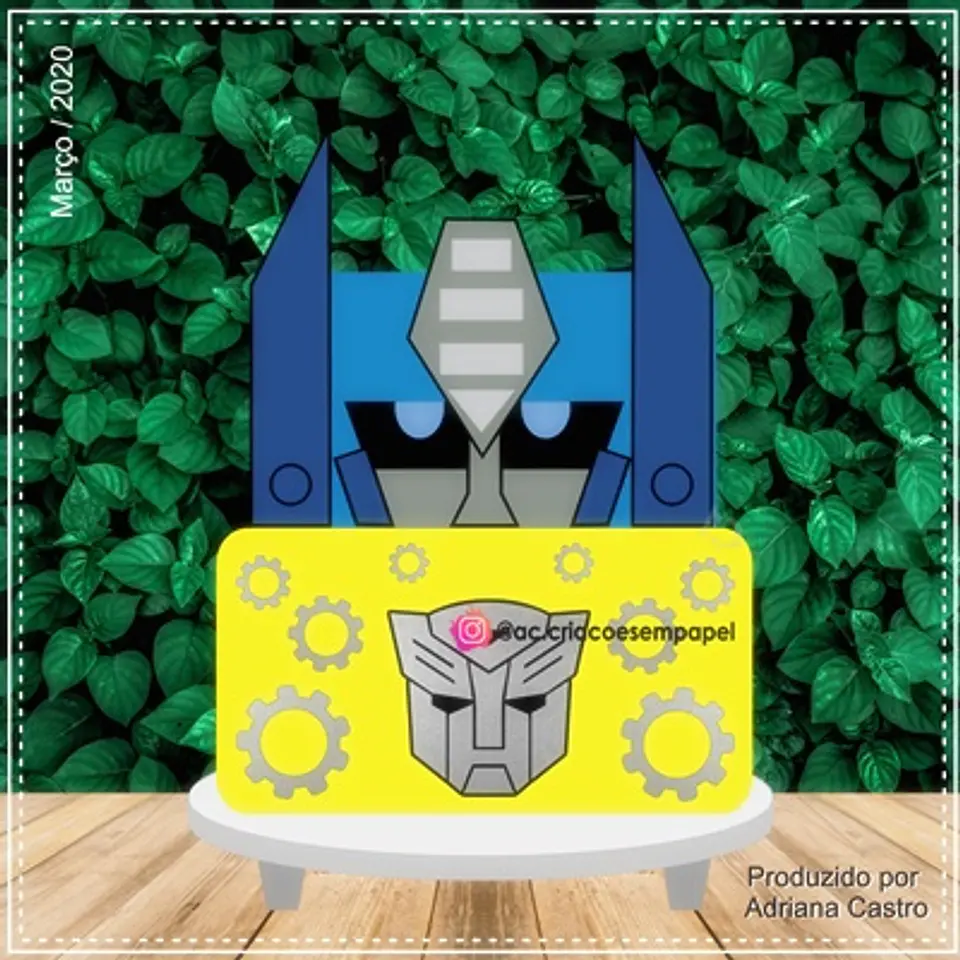 Arquivo de Corte Topo de Bolo Transformers 2 1