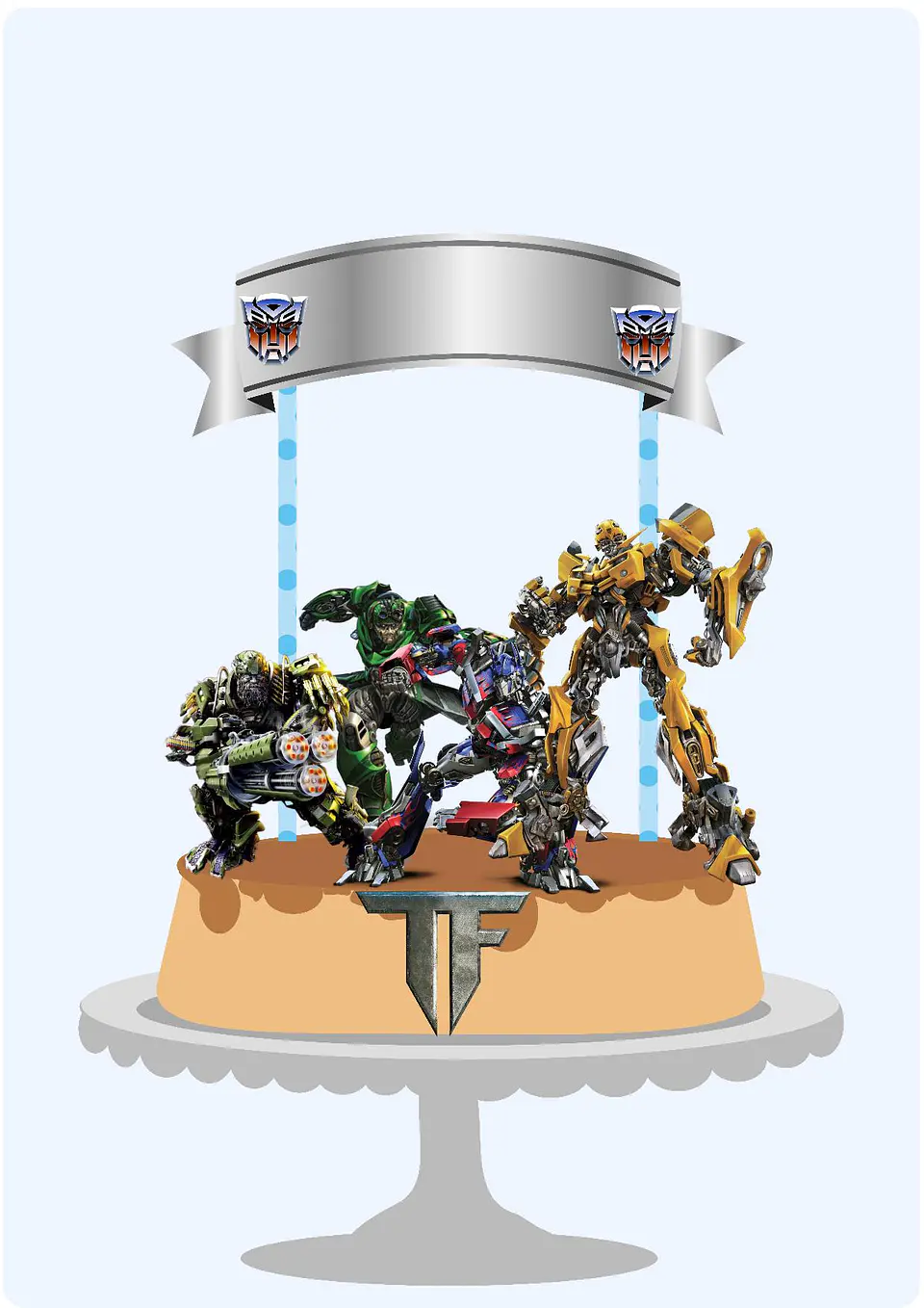 Arquivo de Corte Topo de Bolo Transformers 1 1